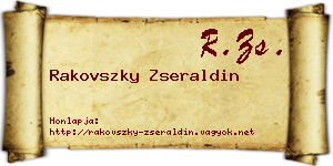 Rakovszky Zseraldin névjegykártya